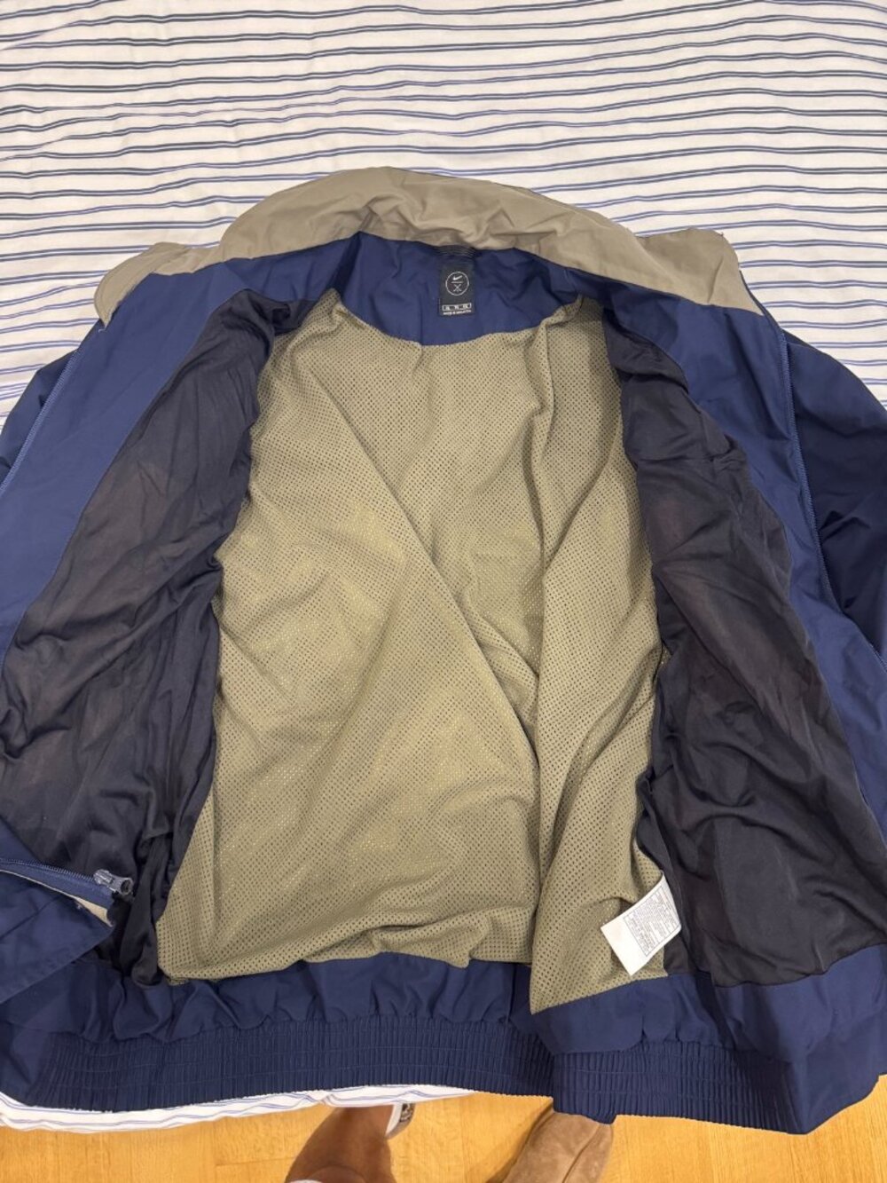 Nike Men's Navy Blue Full-Zip Bike Jacket — XL